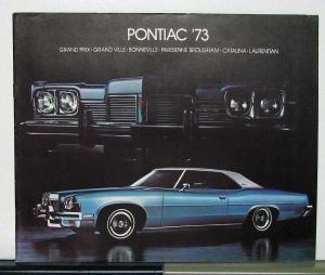 1973 Pontiac Prix Bonneville Parisienne Catalina Laurentian Canadian Brochure