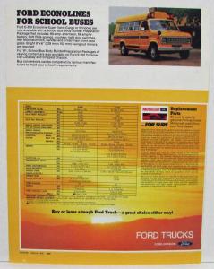 1981 Ford Truck School Bus Chassis B-Series Sales Brochure