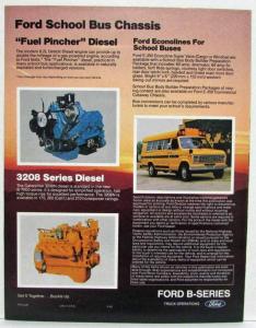 1983 Ford Truck B-Series School Bus Chassis Sales Brochure