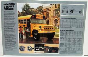 1984 Ford Truck B-Series School Bus Chassis Sales Brochure