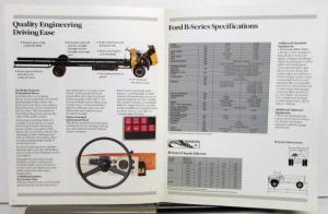 1989 Ford Truck The Workforce B-Series School Bus Chassis Sales Brochure