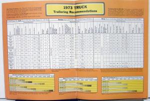 1973 Chevrolet Passenger Car & Truck Trailering Guide Sales Brochure Original