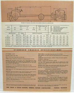 1954 GMC S300 24 Gas School Bus Chassis Sales Brochure Data Sheet Original