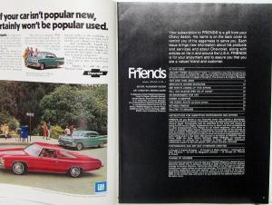 1974 Chevrolet FRIENDS Mag Jan Issue Skiing KY Shakers  & More Original