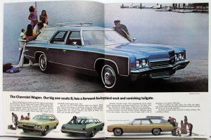 1972 Chevrolet Wagons Chevelle Vega Suburban Sportvan Sales Brochure Original