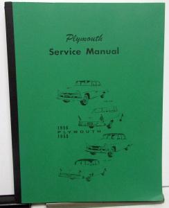 1955 1956 Plymouth Plaza Savoy Belvedere Shop Service Repair Manual New Repro