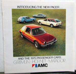 1975 AMC Introducing Pacer & Gremlin Hornet Matador Wagons Sales Brochure XL