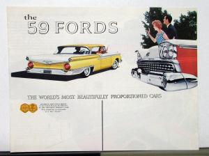 1959 Ford Thunderbird Fairlane Custom 300 Sales Brochure