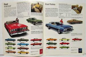 1974 The Ford Line Sales Brochure Torino Mustang II Thunderbird LTD - Canadian