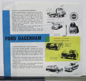1960 Ford Falcon Galaxie Fairlane Taunus Anglia Sale Folder Dutch & French Text