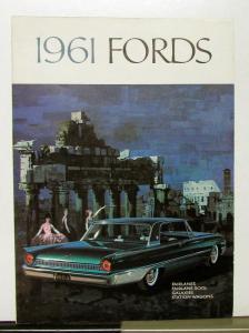 1961 Ford Fairlane 500 Galaxie Wagons Sales Brochure
