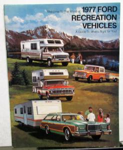 1977 Ford Pickup Truck Van Wagon RV Trailoring Guide REVISED Sales Brochure