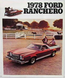 1978 Ford Ranchero Pickup Truck Sales Folder Original