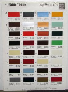 1979 Ford Truck Paint Chips by Martin Senour Exterior Colors