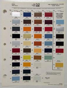 1980 Ford Truck Commercial Color Paint Chips by Ditzler PPG REV 2/84