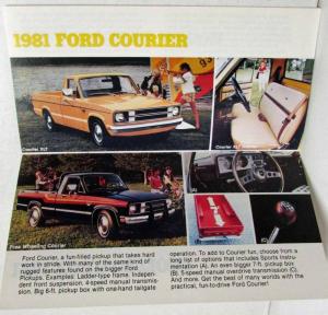 1981 Ford Trucks The Leadership Lineup Sales Brochure Mailer Pickups Bronco