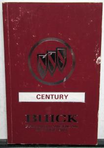 1991 Buick Century Owners Operators Manual Original