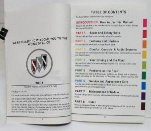 1991 Buick Regal Owners Operators Manual Original