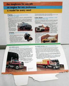 1985 Ford What Makes Great Construction Trucks Tabbed Sales Brochure