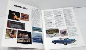 1974 Chevrolet Options Vet Wagons Vega Nova Camaro Chevelle Monte Carlo Brochure