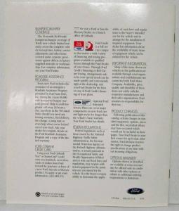 1995 Ford Vans Sales Brochure