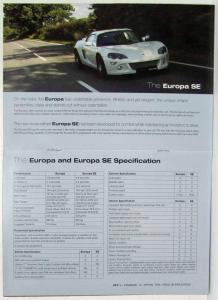 2009 Lotus Cars Geneva Auto Show Sales Brochure - European