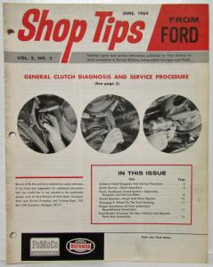 1964 June Ford Shop Tips Vol 2 No 5 General Clutch Diagnosis & Service