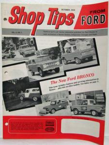 1965 October Ford Shop Tips Vol 3 No 7 The New Ford Bronco