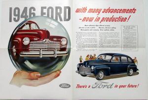 1946 Ford Dealer Sales Folder Flathead Original