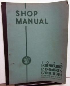 1933 Oldsmobile Dealer Service Shop Manual Repair Six & Eight F33 L33 Orig