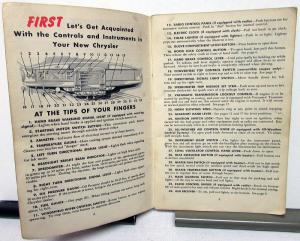 1942 Chrysler C34 Owners Operators Manual Original
