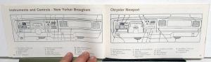 1978 Chrysler New Yorker Newport Cordoba LeBaron Owners Manual Orginal