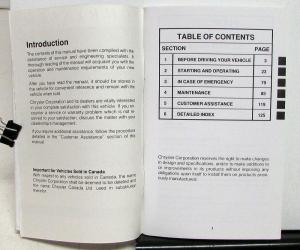 1986 Chrysler LeBaron GTS Owners Operators Manual Orginal