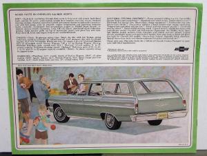 NOS 1964 Chevrolet Chevelle 300 Malibu Super Sport Wagon Sales Brochure Original