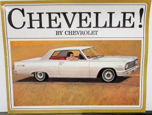 NOS 1964 Chevrolet Chevelle 300 Malibu Super Sport Wagon Sales Brochure Original