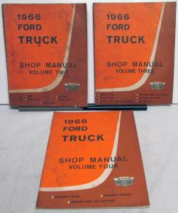 1966 Ford Truck Shop Service Manual Set Original Pickup H/D F-Series Parcel
