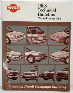 1988 Nissan Technical Bulletins Manual Including Recall Campaigns