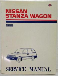1988 Nissan Stanza Wagon Service Shop Repair Manual Model M10 Series