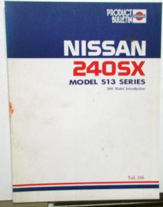1989 Nissan Product Bulletin Vol 186 Model Introduction 240SX S13 Series