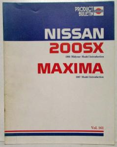 1986 Nissan Product Bulletin Vol 161 Models Introduction Midyear 200SX 87 Maxima