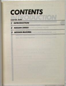 1986 Nissan Product Bulletin Vol 161 Models Introduction Midyear 200SX 87 Maxima