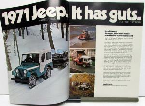 1971 Jeep Universal Wagoneer Gladiator Jeepster Commando Sales Brochure