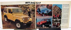 1977 Jeep CJ-7 Renegade Cherokee Wagoneer Pickup Truck Sales Brochure