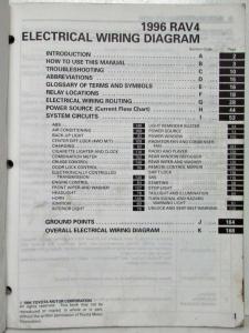 1996 Toyota RAV4 Electrical Wiring Diagram Manual