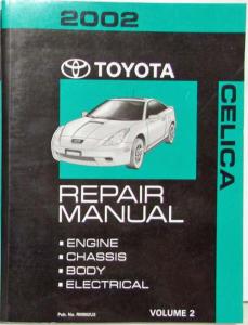 2002 Toyota Celica Service Shop Repair Manual Set Vol 1 & 2