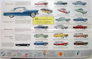 1956 Ford Fairlane Customline Mainline Station Wagons Sales Folder 8 55 Original