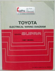 1987 Toyota Supra Electrical Wiring Diagram Manual US & Canada