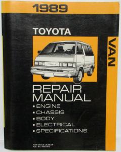 1989 Toyota Van Service Shop Repair Manual plus Electrical Wiring Diagram