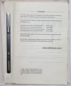1982 Toyota Models Electrical Wiring Diagram Manual US & Canada
