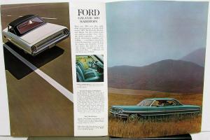 1964 Ford Galaxie Custom Wagon Performance Cars Sales Brochure Original